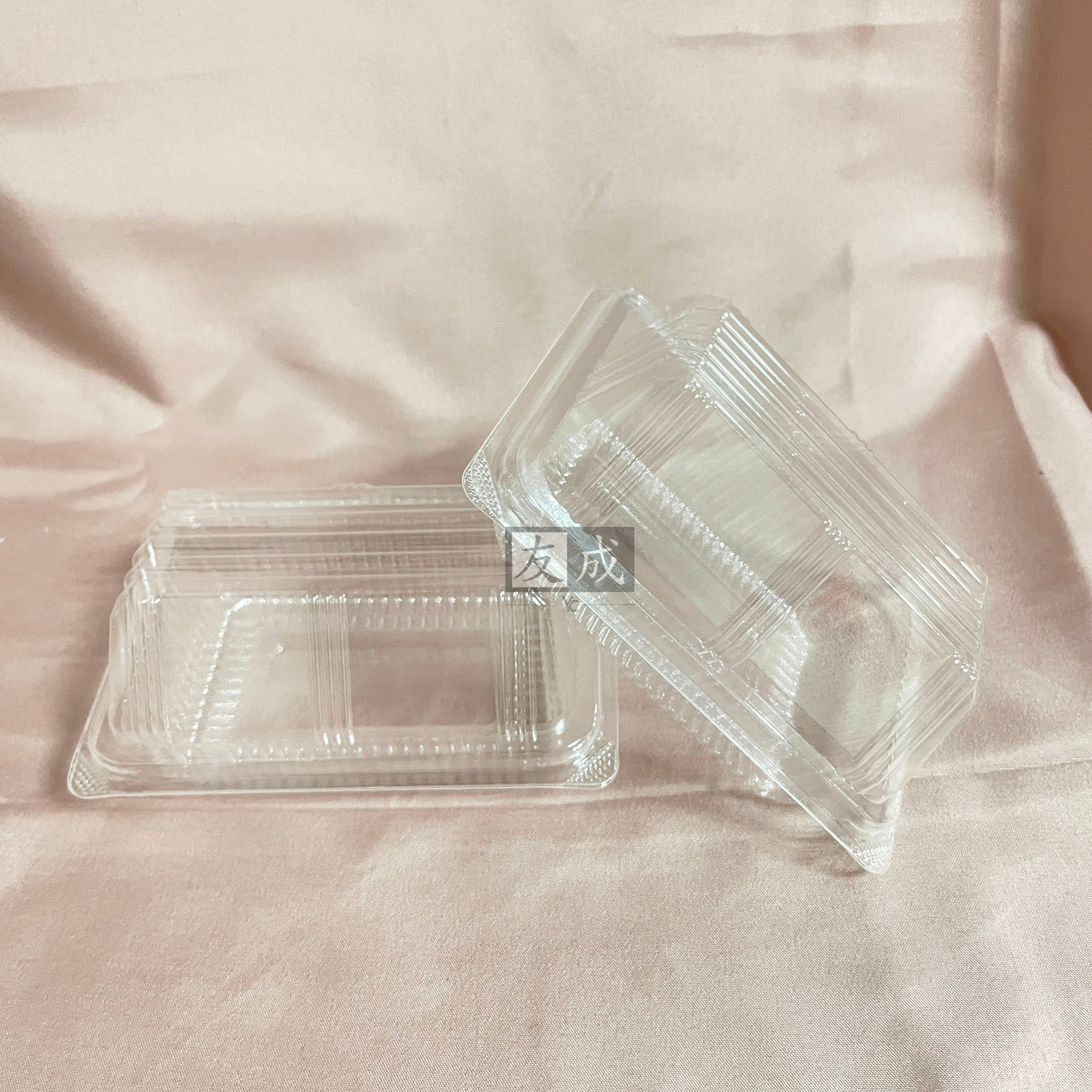 【友成包裝】透明小山形盒 100個/包 蛋糕盒 二入桂圓蛋糕盒 潛艇堡盒 熱狗堡盒 透明盒 塑膠盒 透明盒