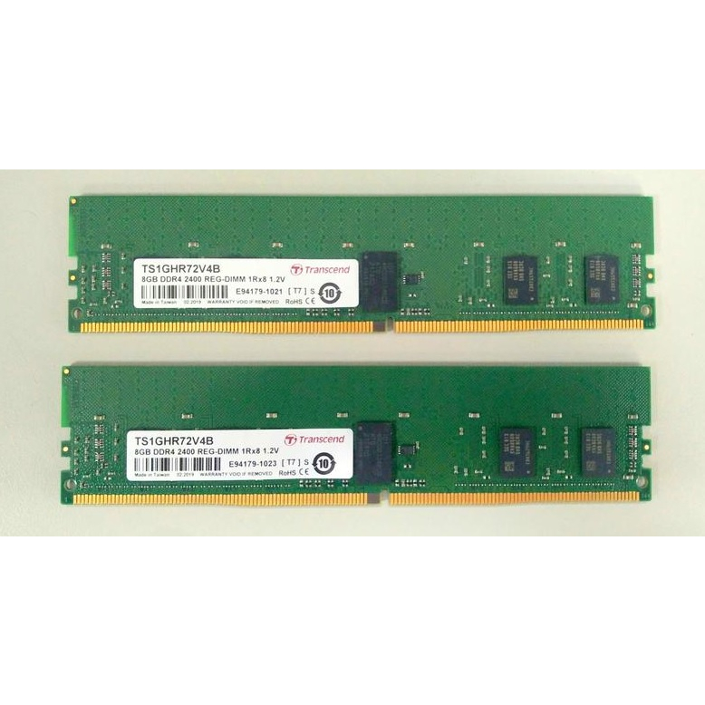 新機拆下~創見 RDIMM 伺服器記憶體 TS1GHR72V4B 工作站用 REG DIMM DDR4-2400 8GB