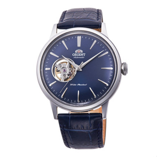 ORIENT 東方錶 復古藍面鏤空皮帶機械錶 40.5mm RA-AG0005L 台灣公司貨保固一年