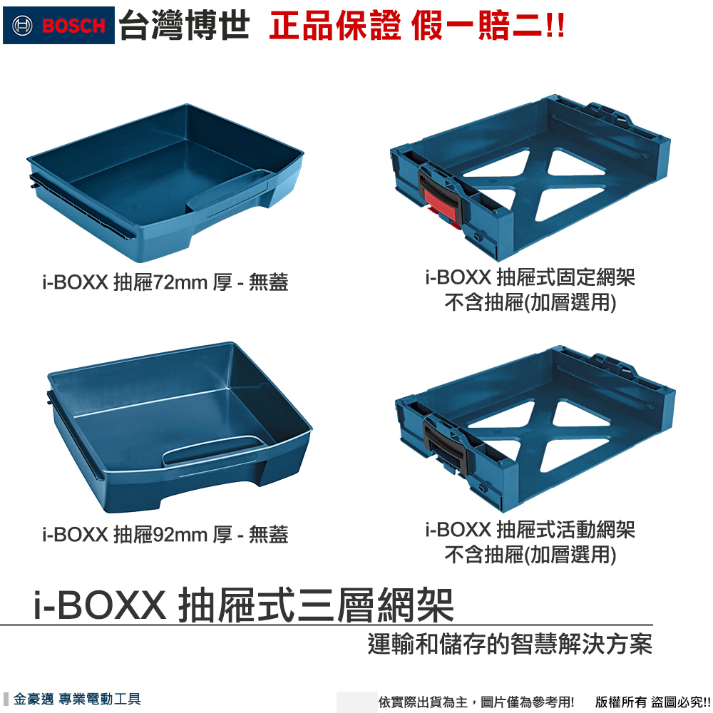 台灣羅伯特 博世 系統工具箱 i-BOXX 抽屜式三層網架 上蓋 無蓋 抽屜 收納 攜帶箱 附發票 全台博世保固維修