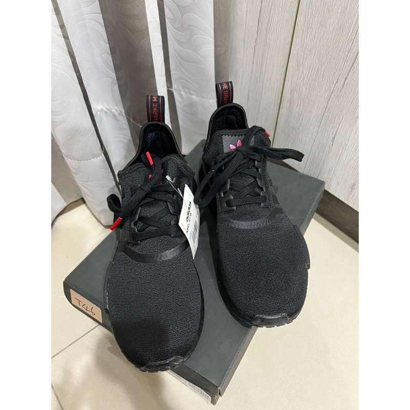 Adidas NMD_R1 BOOST 經典鞋 黑紅 襪套 緩衝 紅LOGO  FY9387