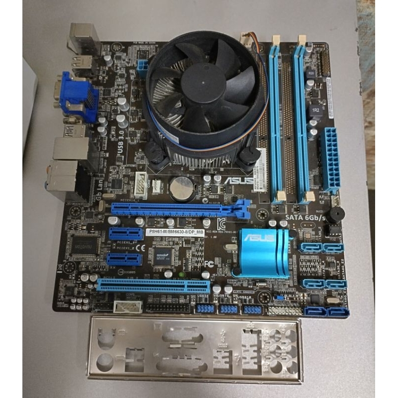 ASUS華碩 P8H61-M/BM6630-8/DP_MB 1155腳位  主機板 : 附檔板+風扇