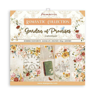 『牧莎記事』Stamperia 12"雙面美編襯紙卡片紙背景紙Garden of Promises-SR-SBBL110