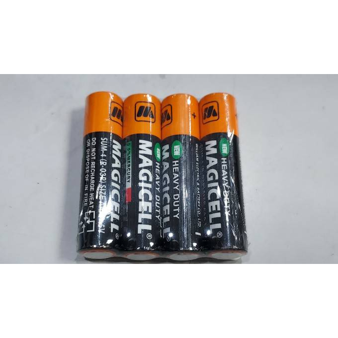 【四顆裝】全新MAGICELL 4號電池 1.5V 四號電池 碳鋅電池 乾電池