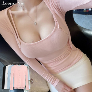 辣妹套裝 夏天套裝空調罩衫性感女人味緊身顯瘦吊帶背心+開衫兩件套裝上衣 060386