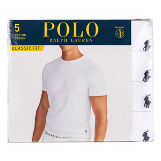 好市多Polo Ralph Lauren 男短袖圓領內衣五件組 /白色/可拆賣