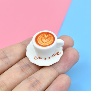 🌈玩〰美🌼【微縮拉花咖啡杯盤組】擺飾 可愛 盲盒 扭蛋 食玩 食物 小物 盒玩 擺件 食物 擺飾 盲盒 公仔 盲包 擺件