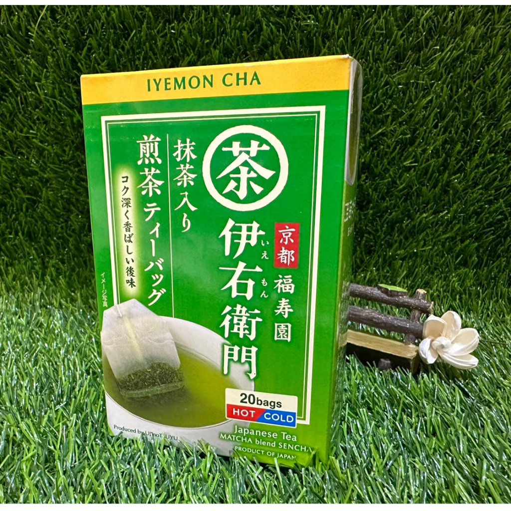 小仙女糖果屋🍭| 伊右衛門 |現貨 抹茶入煎茶 京都福壽園 綠茶茶包 20入 日本原裝帶回 沖泡茶包