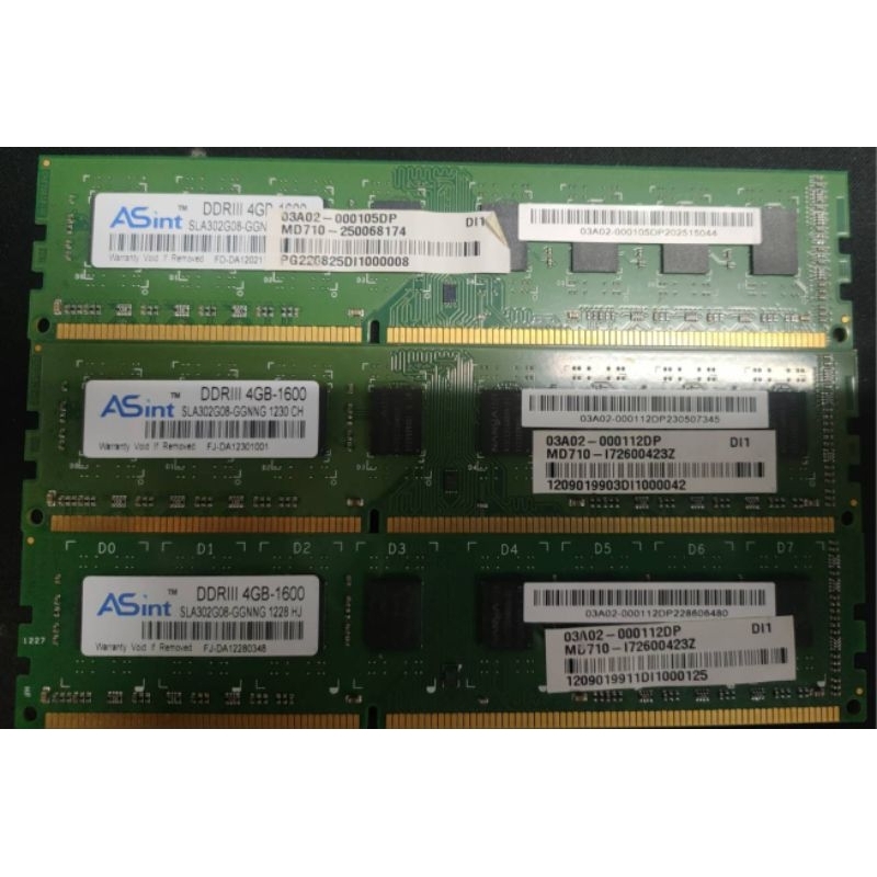 憲憲電腦 Asint 4G DDR3 1600 桌機雙面記憶體