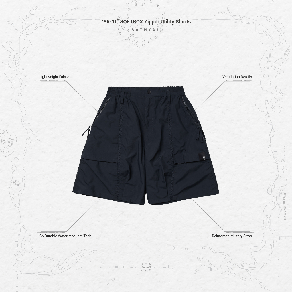 [GOOPiMADE] “SR-1L” SOFTBOX Zipper Utility Shorts