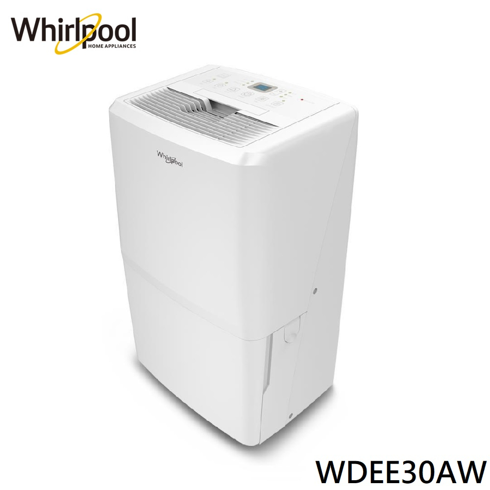 十倍蝦幣送 可節能補助【Whirlpool惠而浦】16公升大容量一級能效清淨節能除濕機 WDEE30AW 多動向滾輪