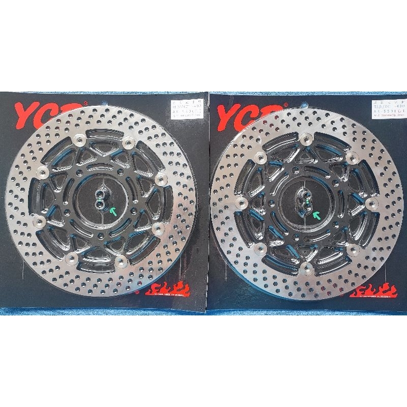 YCR 全新附發票 AK550 刺激400 厚度5MM 前雙碟版 300MM 兩片一組左+右 附套筒 浮動碟盤 煞車碟盤