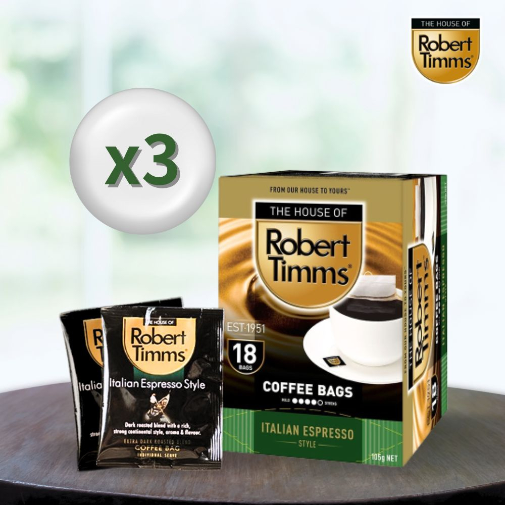 【Robert Timms】義式濾袋咖啡 3盒組(105g×18包/盒)