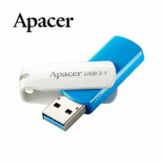 Apacer 宇瞻 3.2旋轉系列 AH357 16GB 32GB 64GB USB 隨身碟 海洋藍