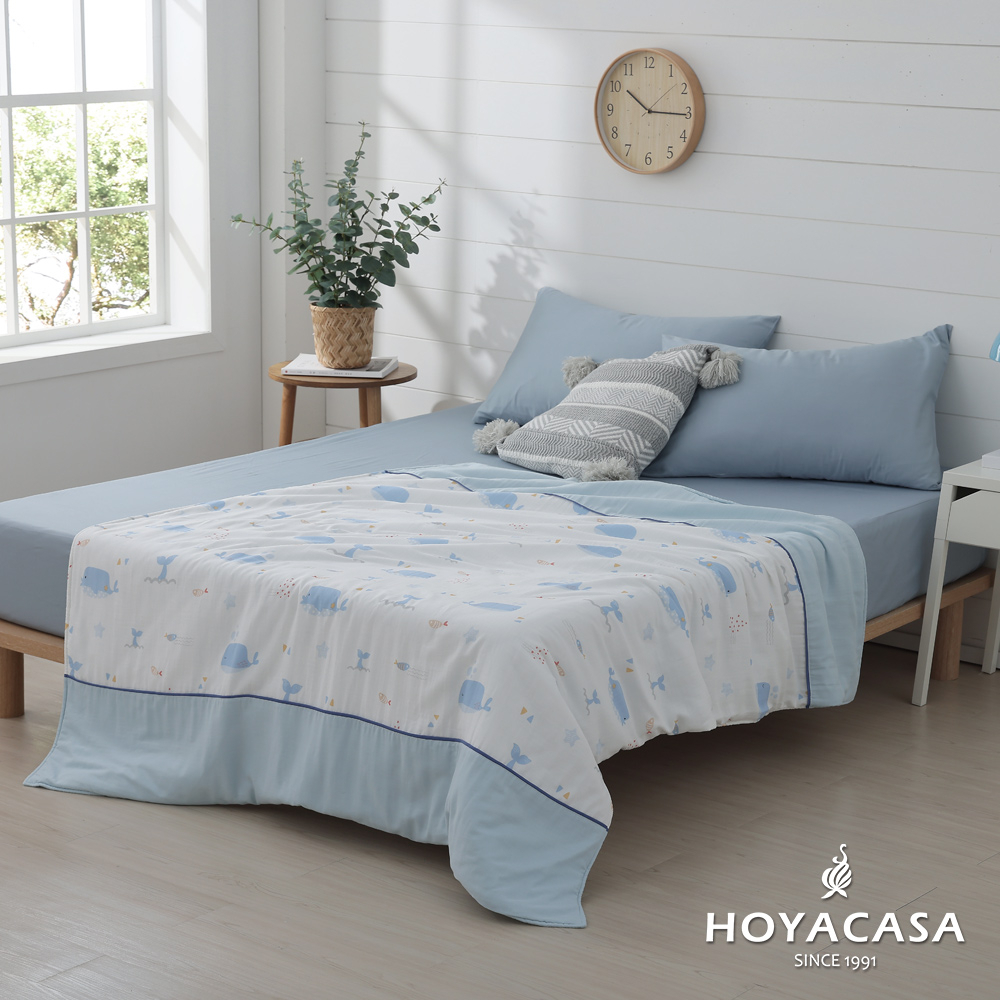 《HOYACASA》樂海洋-雙層好眠紗涼被 150x180cm