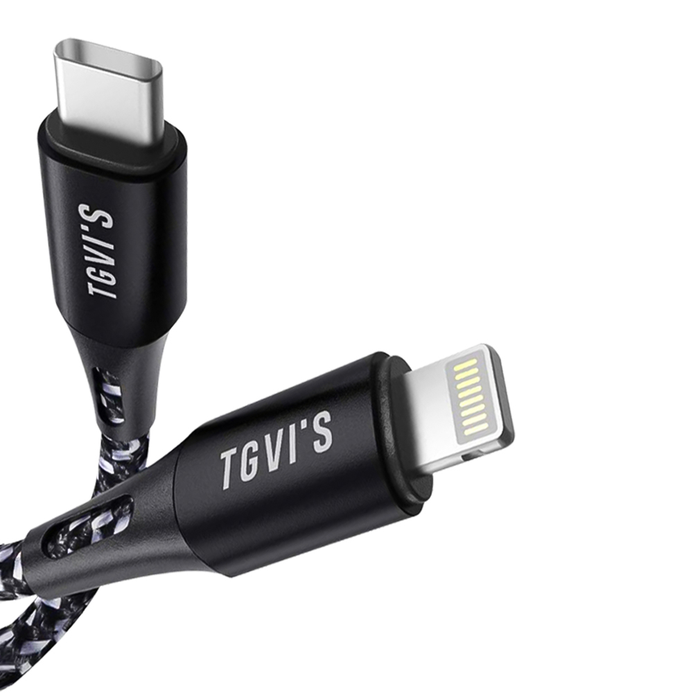 TGVi'S 歐連系列 MFI認證 PD快充編織充電線 1.2M 蘋果快充線 蘋果適用 lightning Type-C