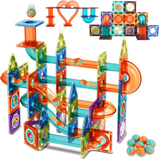 【W先生】160片 彩色 磁力片 磁鐵 磁性積木 磁力片積木 滾珠軌道 軌道磁力片 磁力管道積木 軌道積木 兒童 玩具