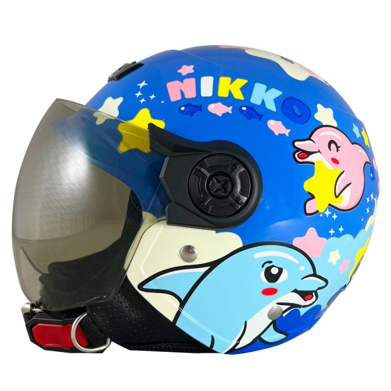&lt;上雅安全帽&gt;Nikko N-506兒童安全帽 海豚Holiday樂園 海洋汽水 兒童帽 3/4罩
