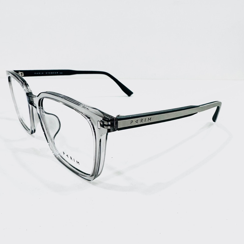 《名家眼鏡》PARIM 派麗蒙時尚設計款大方透明灰框配雙灰色鏡腳85308 S1