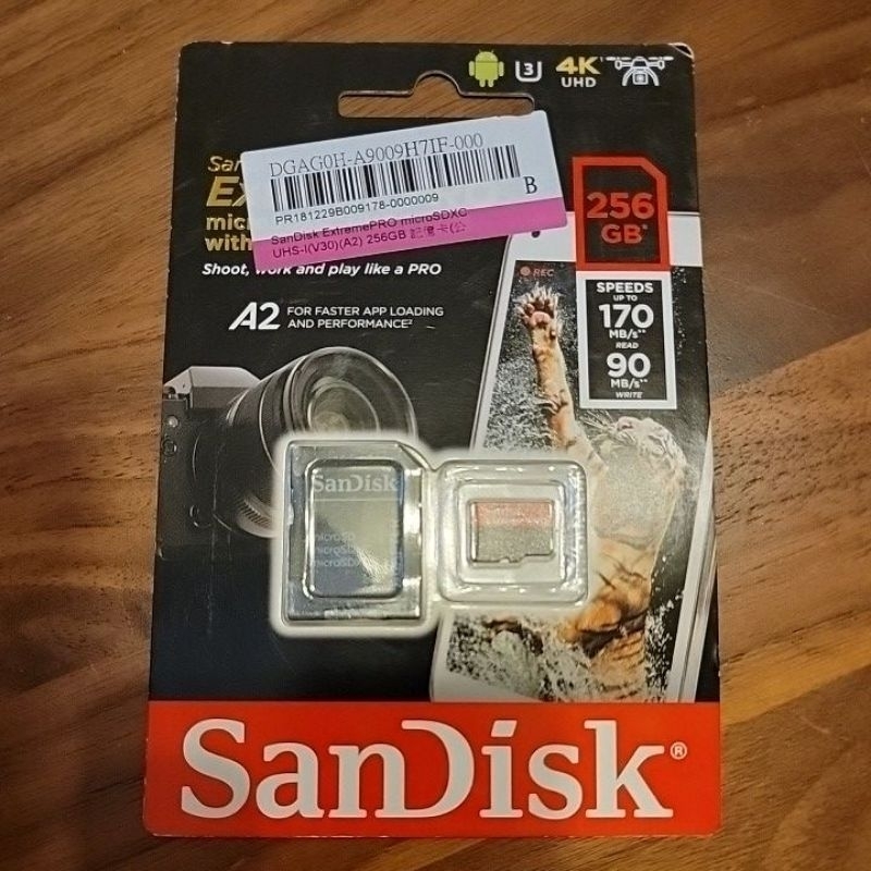 [全新現貨, 特價優惠]SanDisk ExtremePro microSDXC A2 256GB記憶卡 170MB/s
