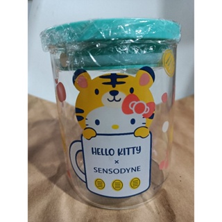 全新現貨/ Hello Kitty*SENSODYNE 玻璃儲物罐 吉利款 750毫升 置物罐 食物罐 收納罐