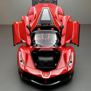 Ferrari Rafa拉法敞篷 跑車模型車 1:22合金車模 回力發聲光玩具 電池車音樂 模型擺件 兒童節日禮物