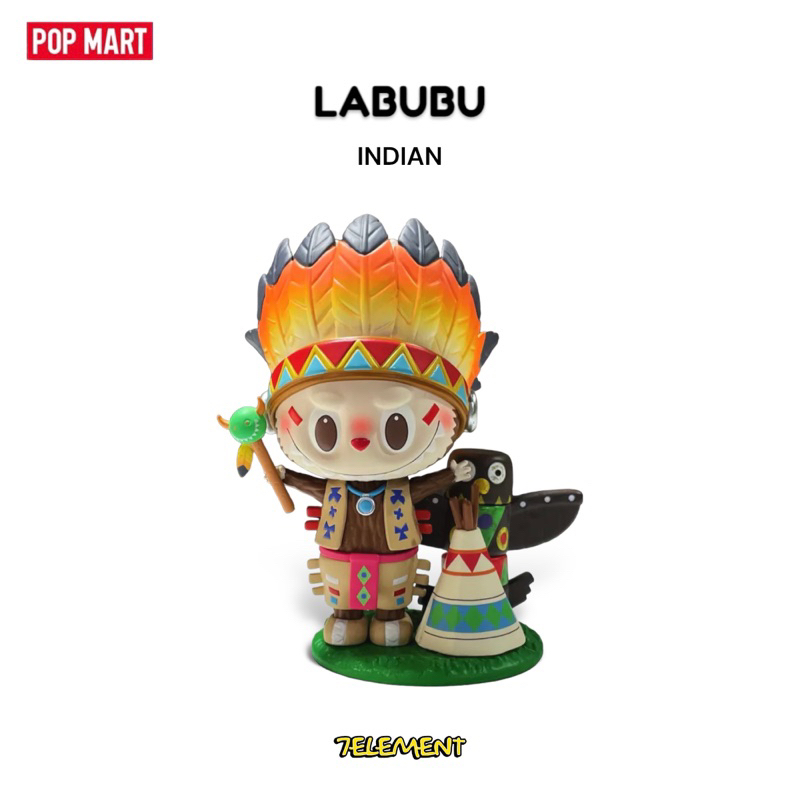 現貨 POPMART LABUBU 印地安人 吊卡 印地安 公仔 手辦 泡泡瑪特 popmart zimomo 全新