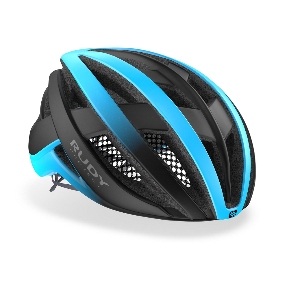 RUDY PROJECT VENGER 專業級輕量化安全帽(消光黑/天空藍)【7號公園自行車】