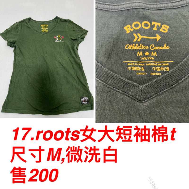 roots女大短袖T恤