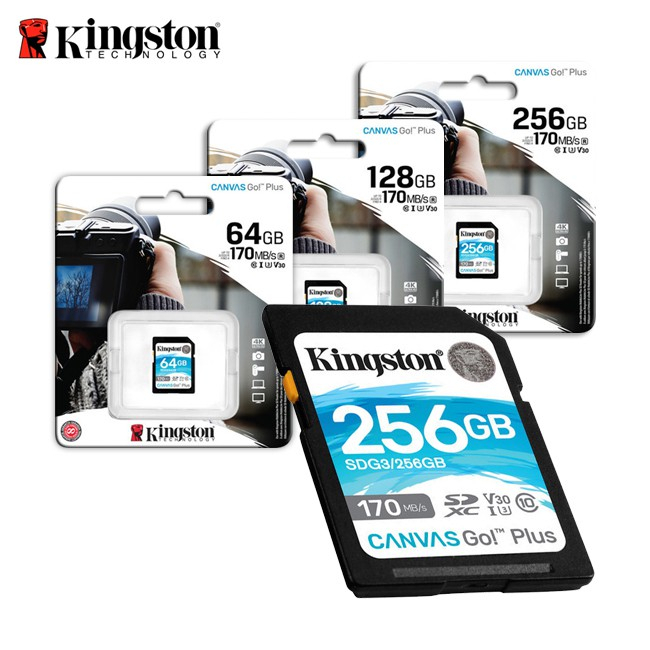 Kingston 金士頓 SDG3 Canvas GO! Plus SDXC UHS-I 256GB 512GB 記憶卡
