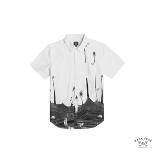 GOODFORIT / 美國Dark Seas Laguna Shirt棕櫚剪影府綢短袖襯衫