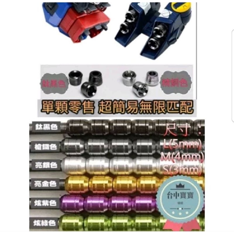 台中寶寶 台灣最低價 單顆 不鏽鋼 噴口 動力管 MG 1/100 RG 1/144 金屬 改套 改件 獨角獸卡牛卡沙