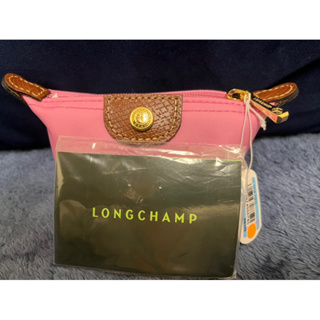 Longchamp Le pliage水餃型粉紅色零錢包