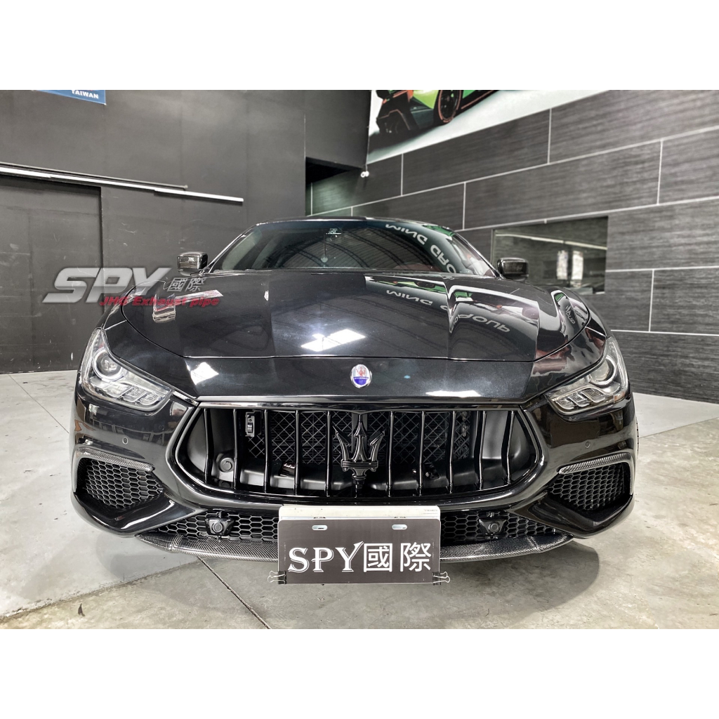 【SPY MOTOR】Maserati Ghibli 前期改後期 前保桿 水箱罩 碳纖維下巴 風刀
