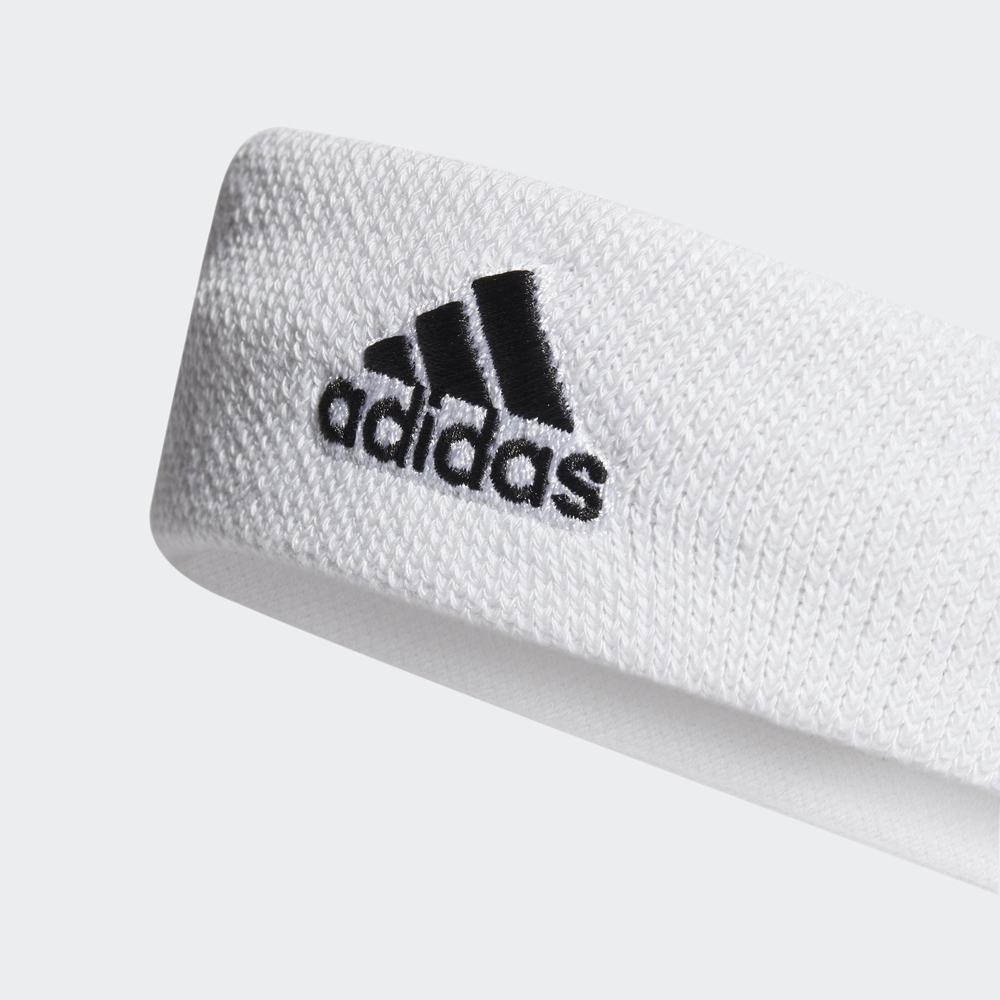 Adidas   頭帶 運動 網球 環保 Tennis Headband 彈力 舒適 吸汗 愛迪達  白 HD9126