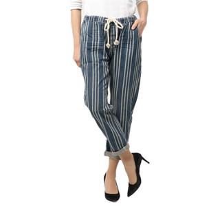 ONETEASPOON | 女 COWBOY STRIPE SHABBIES DRAWSTRING 牛仔褲