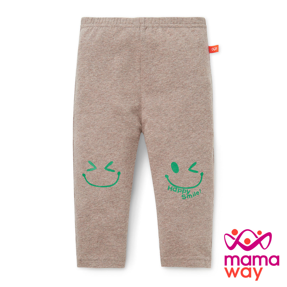 【mamaway 媽媽餵】嬰幼兒Q彈棉質內搭褲(10分)-笑臉