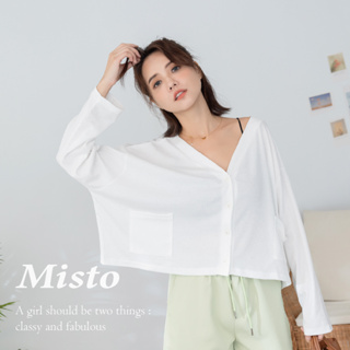 【MISTO SHOP】正韓 v領排釦口袋外套｜寬版外套｜2色｜現貨供應