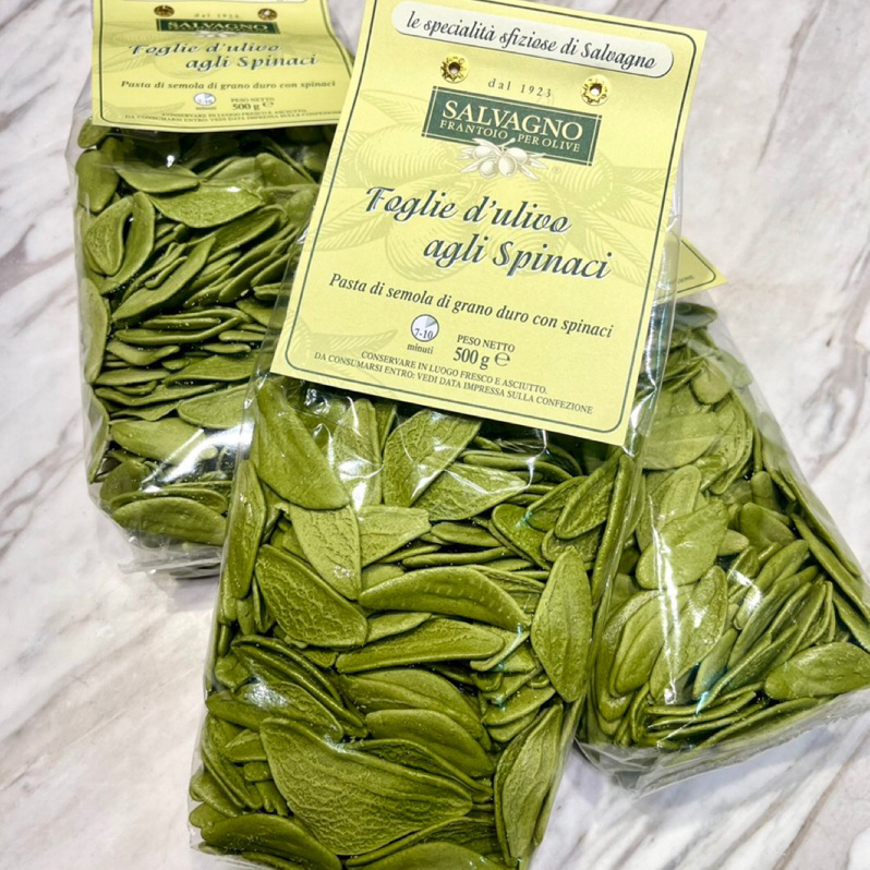 Salvagno 薩爾瓦諾橄欖葉型義大利麵(菠菜風味) Spinach Pasta 500g