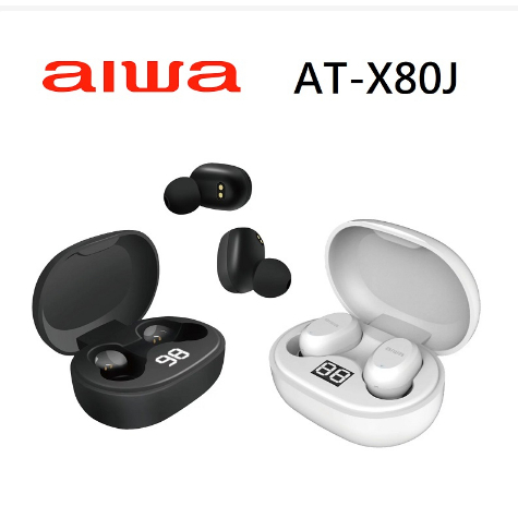 公司貨【AIWA 日本愛華】 AT-X80J 真無線藍牙耳機 電量顯示 HI-FI語音助理 藍牙5.0