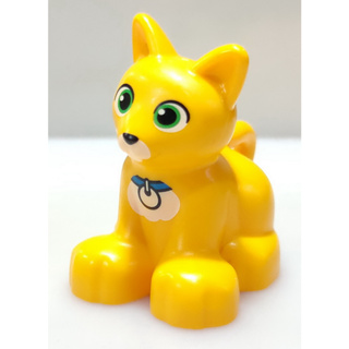 【得寶Duplo】亮黃色 小貓 貓咪 黃貓 寵物 動物 大顆粒 積木 [樂高玩家★正版LEGO]