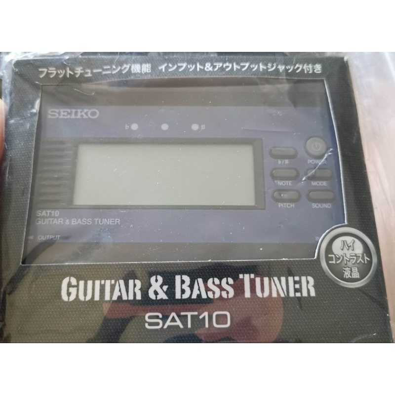 日本 精工牌 SEIKO SAT-10 木吉他 民謠吉他 電吉他 貝斯 BASS 專用 黑色 調音器