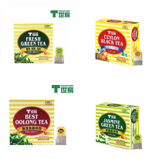 【嚴選SHOP】T世家 經典茶包系列 100入/盒 茉香綠茶/鮮綠茶/凍頂烏龍茶/錫蘭紅茶 沖泡茶包 茶葉包【Z275】