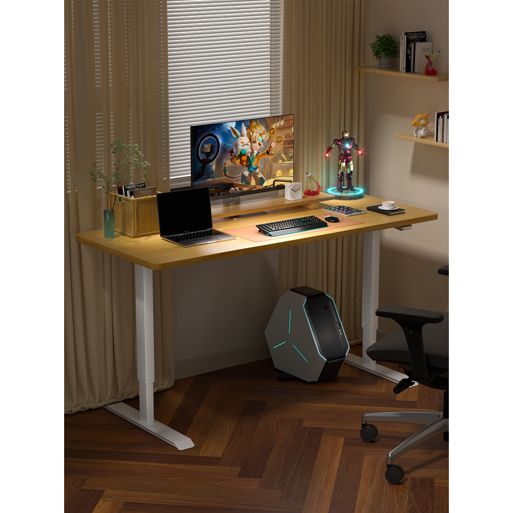 手動升降桌 現代簡約辦公桌 站立式電腦升降桌 手搖升降寫字台 書桌 工作桌