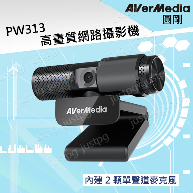 【AverMedia】圓剛 高畫質網路攝影機 PW313 即刻直播 遠端辦公 含稅開發票 台灣公司貨 USB隨插即用