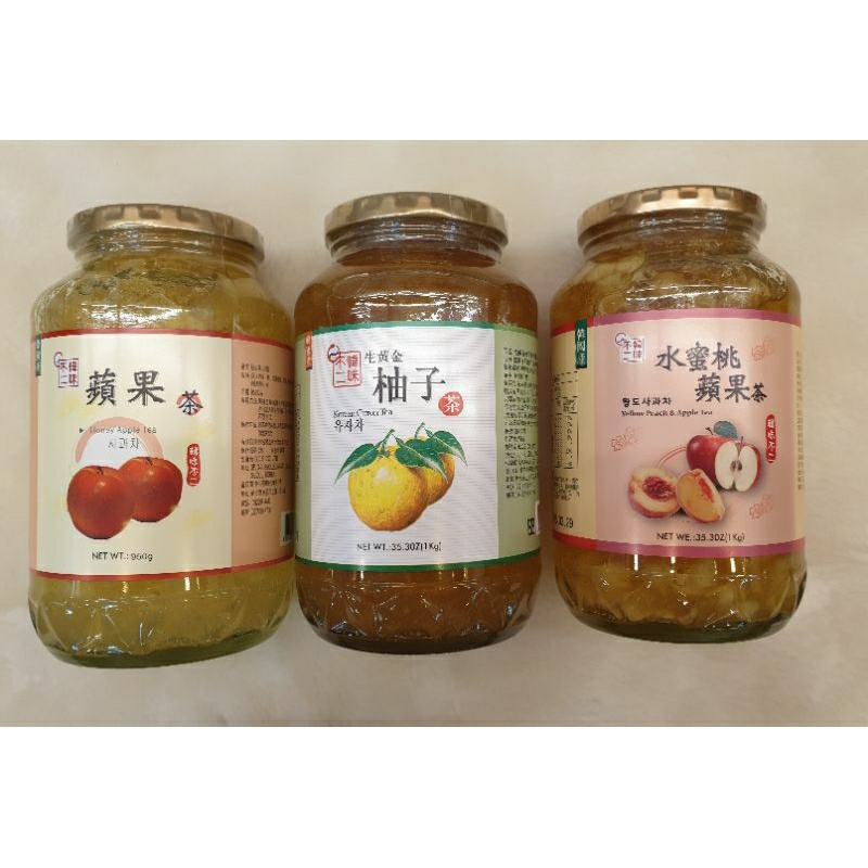 韓國韓味不二 柚子茶/蘋果茶/水蜜桃蘋果茶