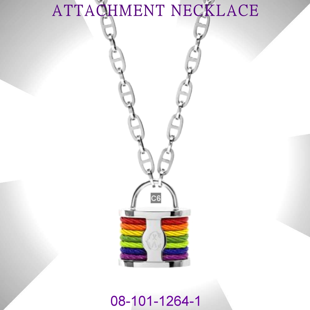 夏利豪CHARRIOL：Attachment Necklace 彩虹項鍊精鋼鎖『08-101-1264-1』【美中鐘錶】