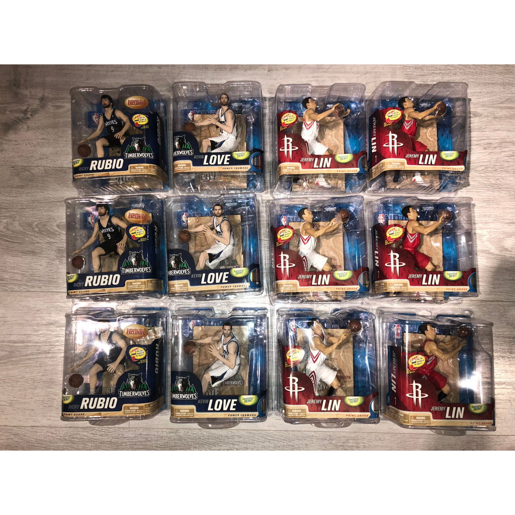 麥法蘭 McFARLANE NBA 絕版公仔（金童Rubio、Love、林書豪Jeremy Lin）