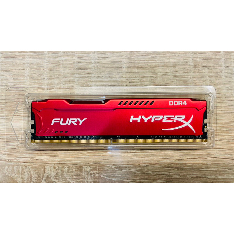 金士頓 Kingston 16G DDR4-2400 HyperX FURY 終身保固 稀缺紅色電競款帶散熱片 完整盒裝
