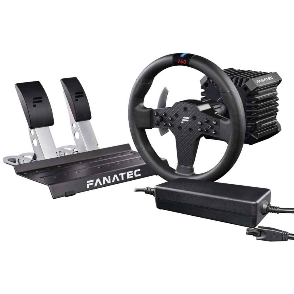 台灣保固Fanatec R300 CSL DD套裝P1 V2 PC 8Nm 雙踏板模擬賽車直驅方向盤